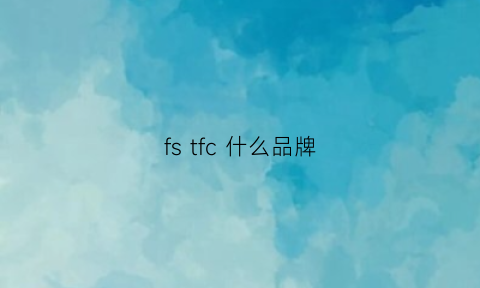 fs tfc 什么品牌